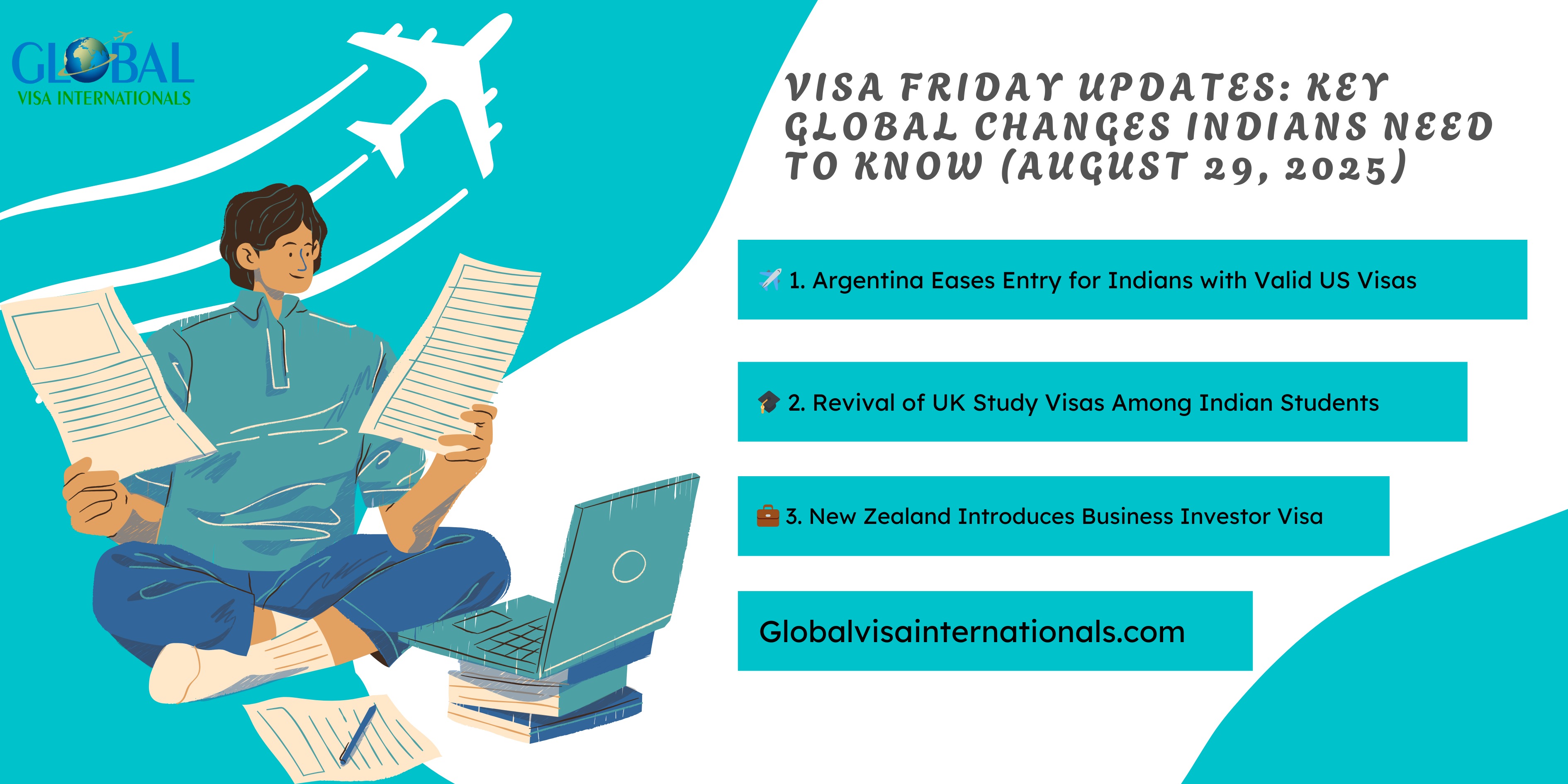 🌍 Visa Friday Updates: Key Global Changes Indians Need to Know (August 29, 2025)