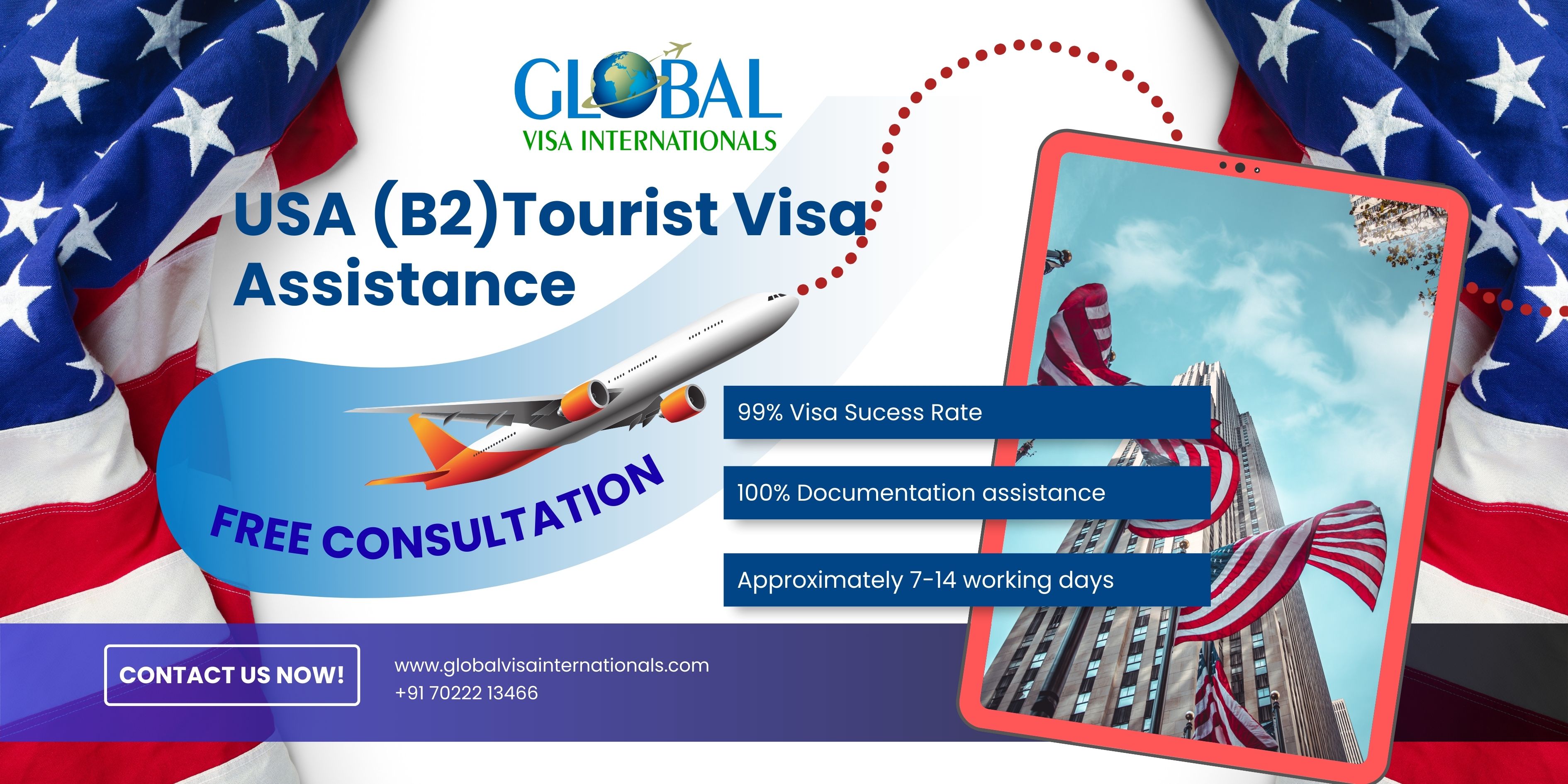 USA Tourist Visa assistance banner